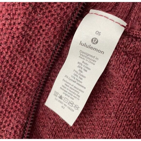 Lululemon Call Me Cozy Wrap In Heathered Deep Rouge ONE SIZE NWOT - Picture 6 of 7